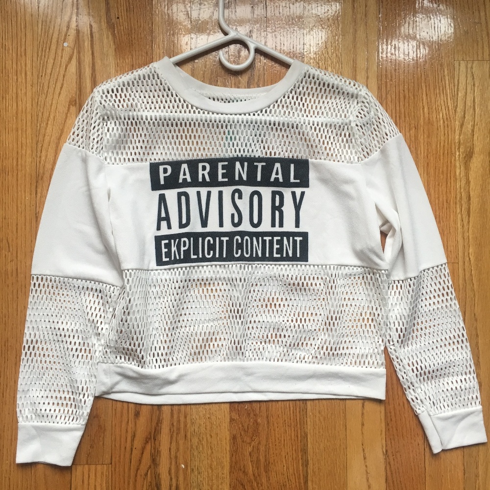 Mesh statement Coachella concert festival crop top